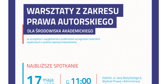Informacja o warsztatach - plakat