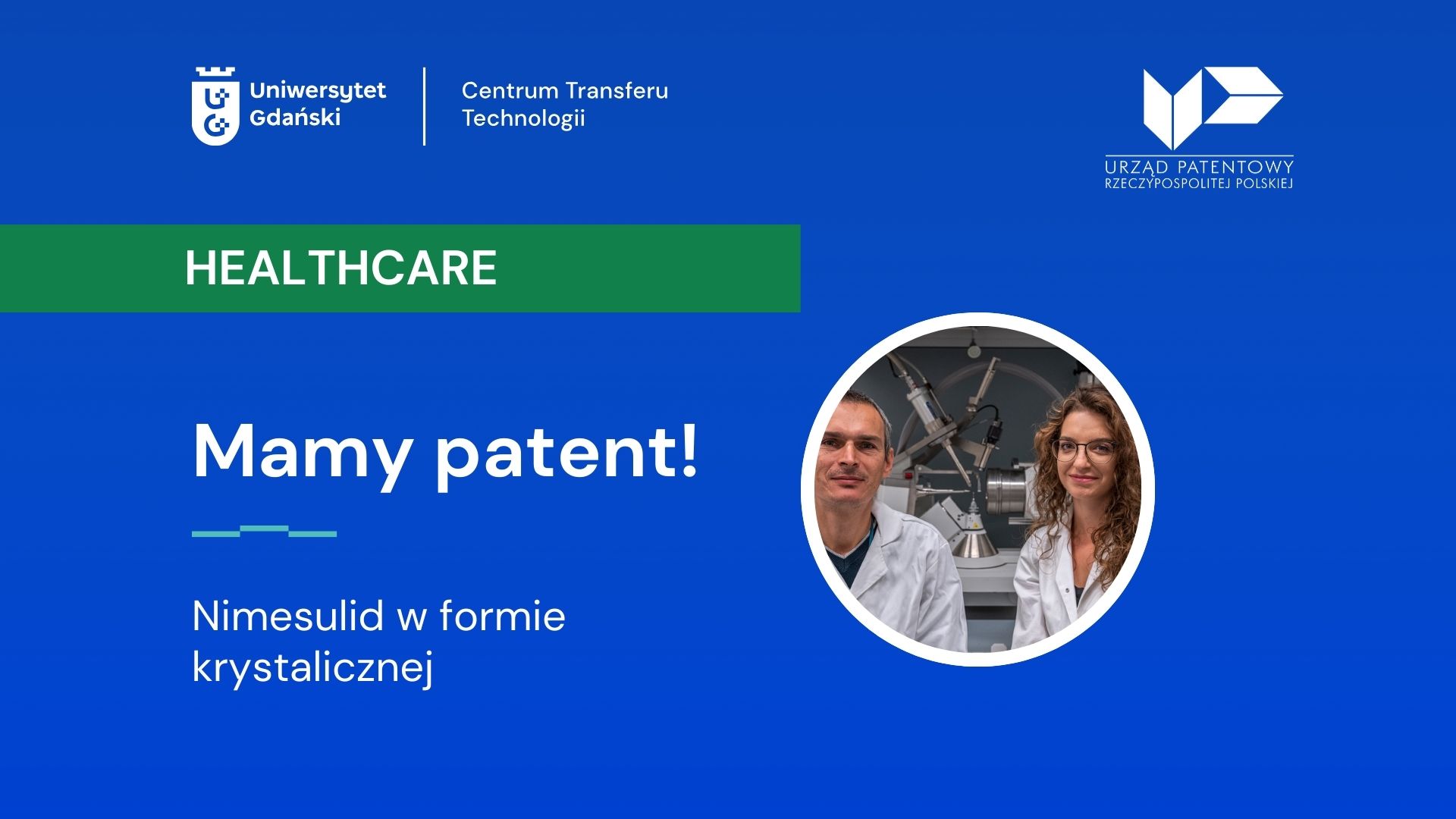 Patent dla naukowców z Wydziału Chemii UG za Nimesulid w formie krystalicznej